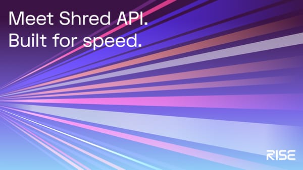Meet Shred API. Built for speed.